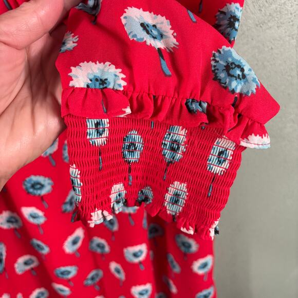 J. Crew Red Floral Midi Dress - Picture 7 of 12